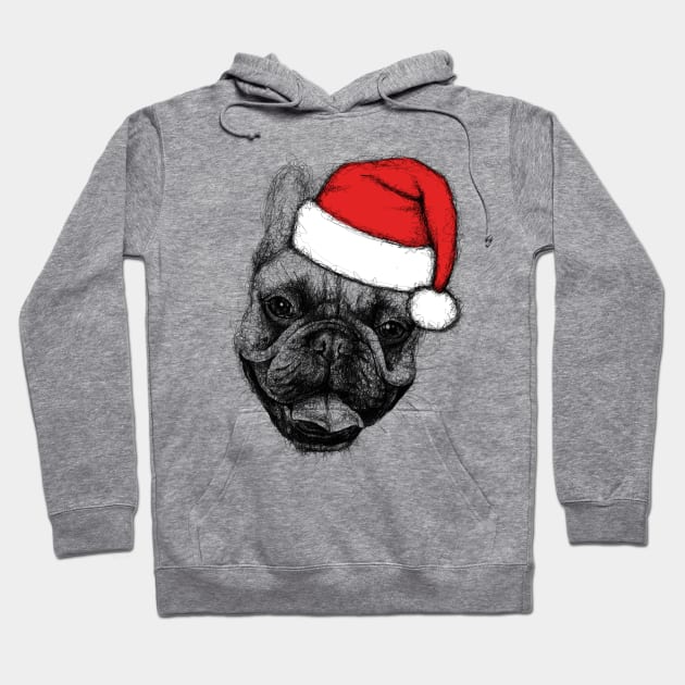 Christmas Dog. Scribble Art. Hoodie by Gorskiy